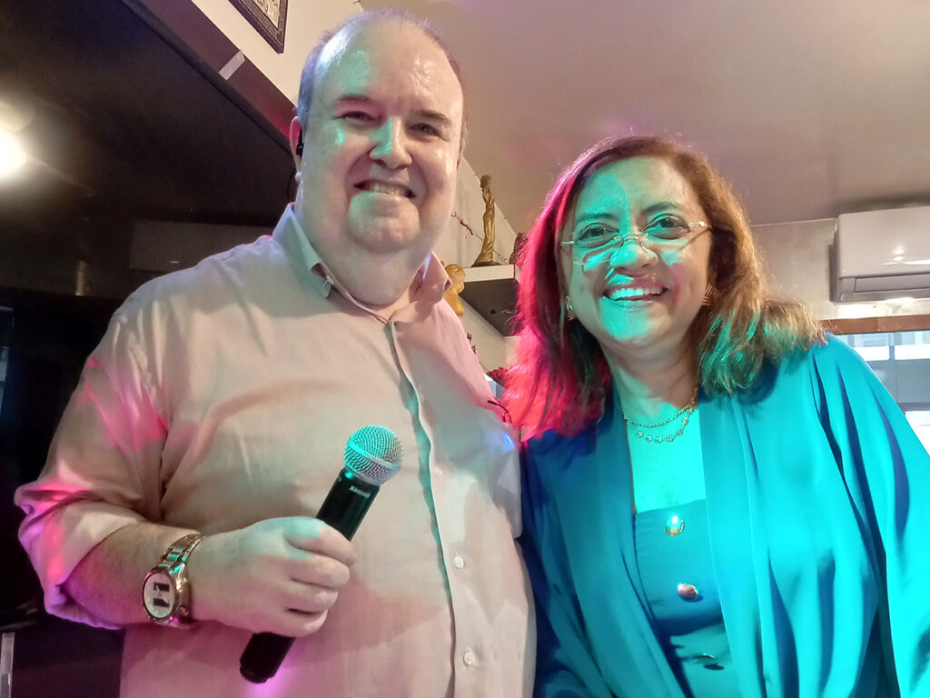 Décio Faro e  Eliane Ribeiro, sua esposa e promoter