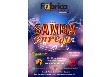 E VEM AI O PROJETO INOVANDO O SAMBA, MAIS UMA INICIATIVA DA NOSSA GRAVADORA E EDITORA FABRICA DE SOM MUSIC LTDA.